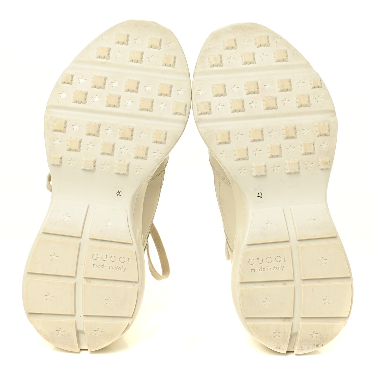 Calfskin Logo Womens Rhyton Sneakers 40 Ivory