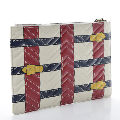 Gucci Calfskin Matelasse Trompe L'Oeil Print GG Marmont Zip Pouch White 2 of 11