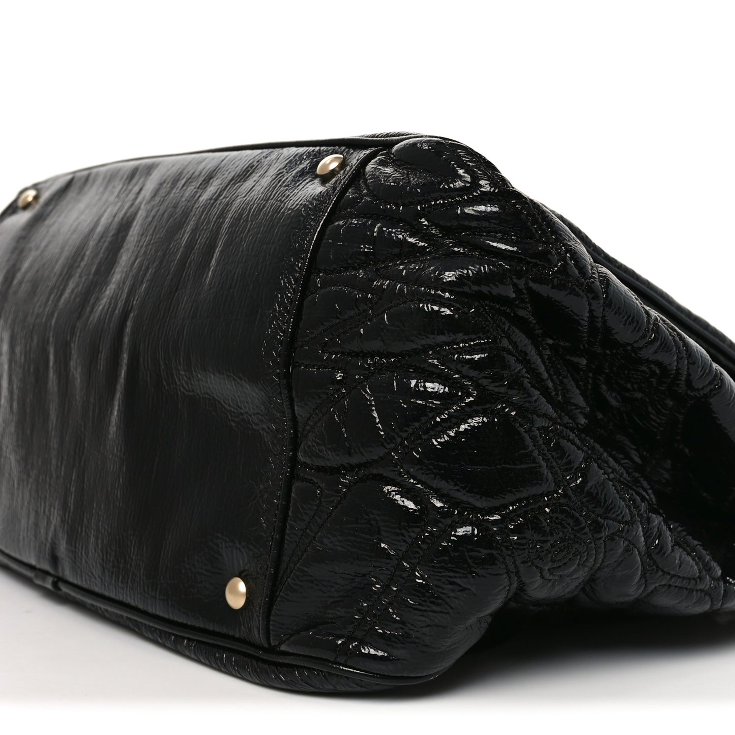 Vinyl Rodeo Accordion Flap Bag Black