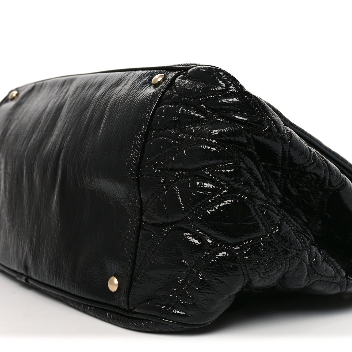 Chanel Vinyl Rodeo Accordion Flap Bag Black 10 of 11