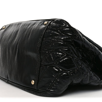 Chanel Vinyl Rodeo Accordion Flap Bag Black 10 of 11