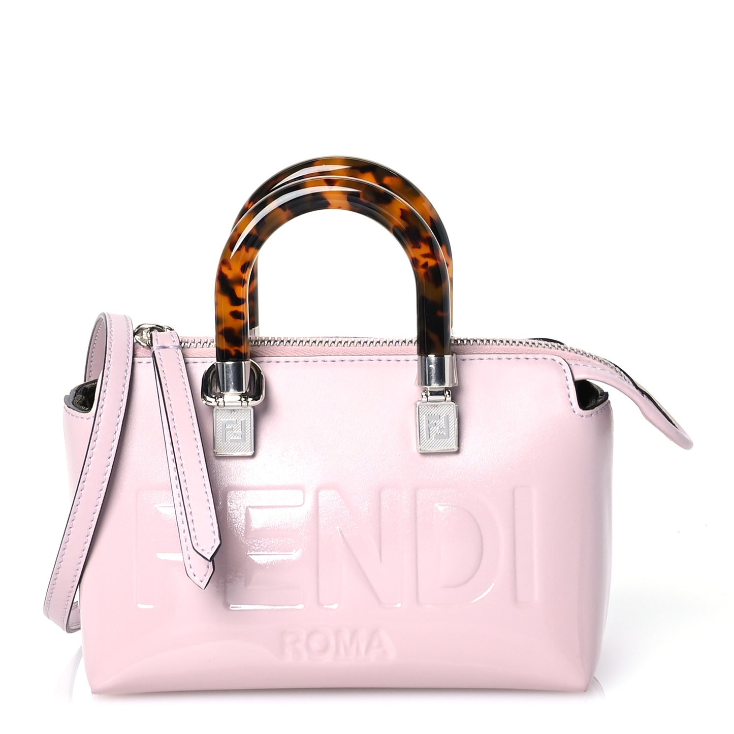 Plexiglass Logo Embossed Mini By The Way Top Handle Boston Bag Soft Berry