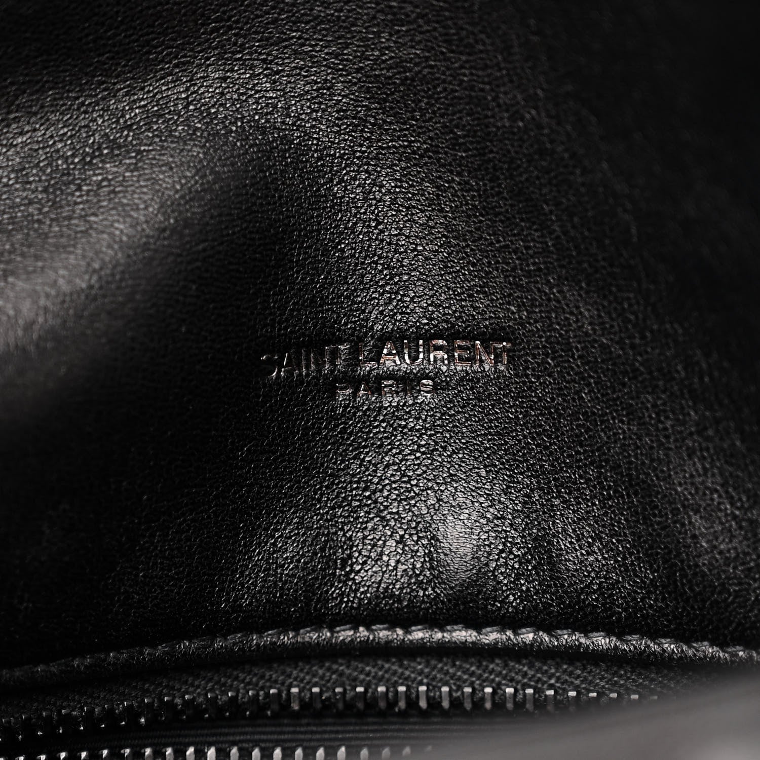 Saint Laurent Lambskin Quilted Monogram Monochrome Small Loulou Puffer Chain Satchel Black 6 of 12