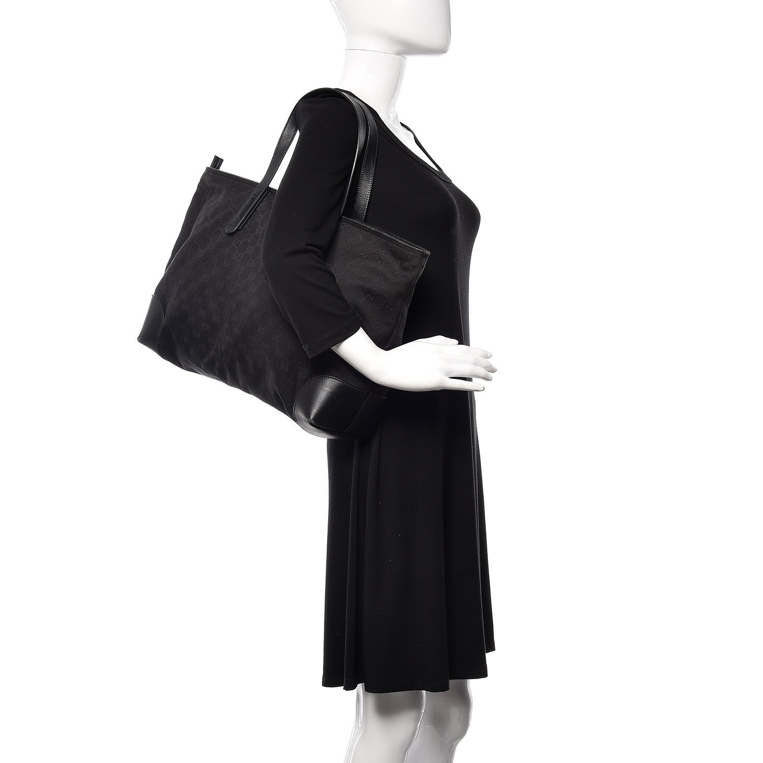 Gucci Monogram Large Original Tote Black 2 of 14