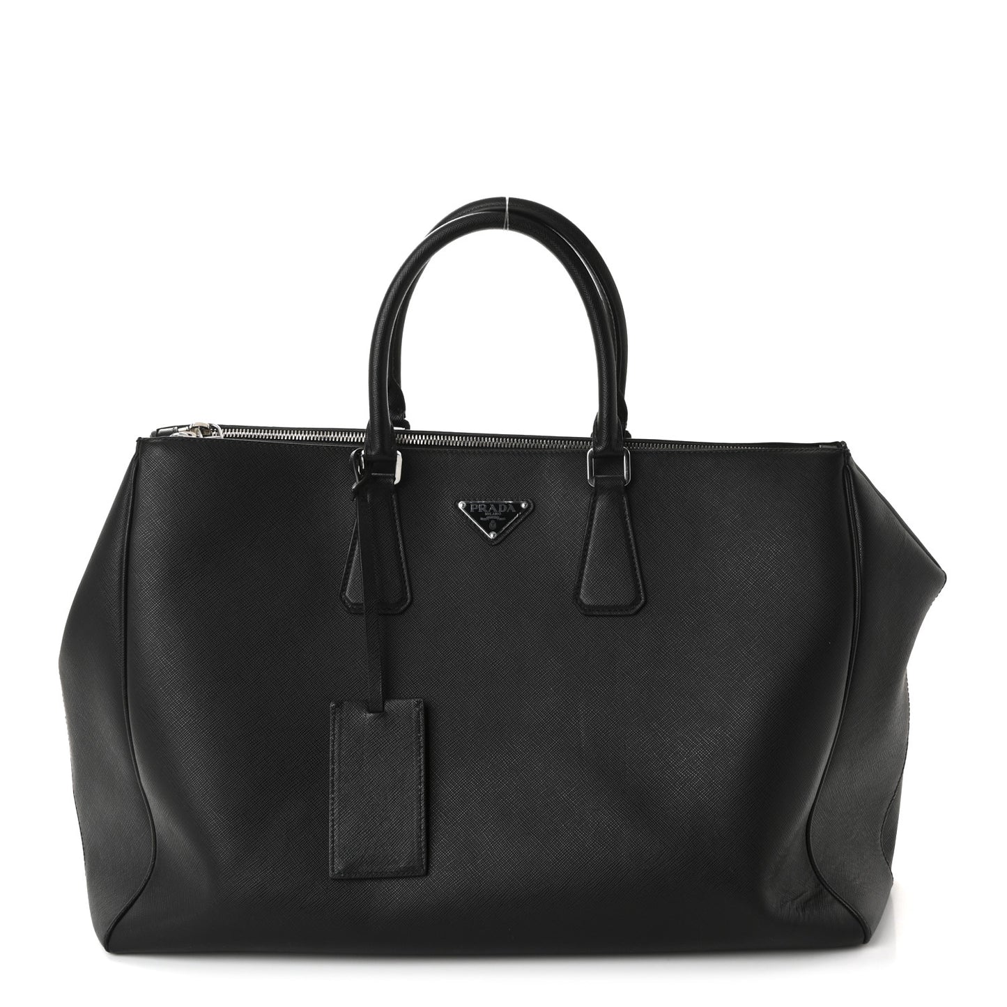 Saffiano Travel Extra Large Galleria Double Zip Tote Black