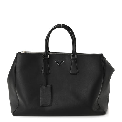 Prada Saffiano Travel Extra Large Galleria Double Zip Tote Black 1 of 9