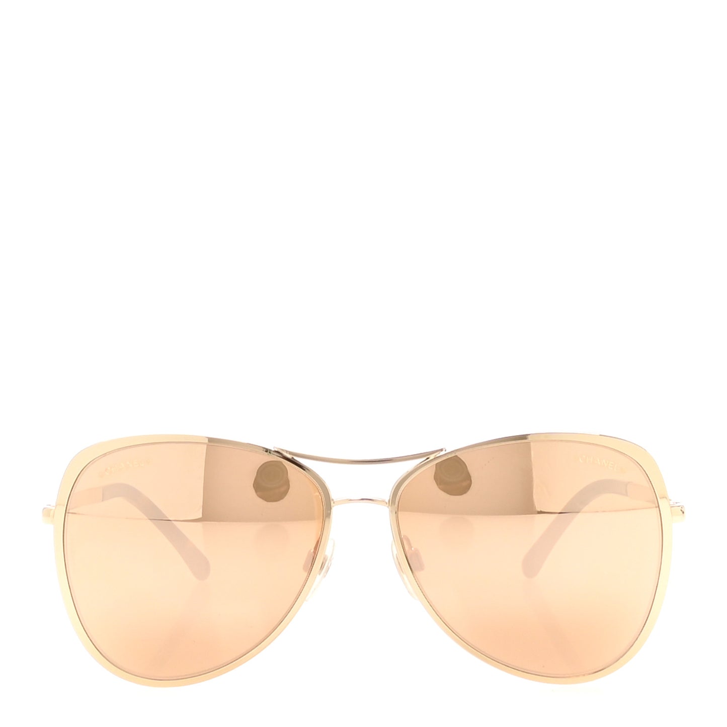 Metal Mirrored Pilot Summer Sunglasses 4223 Gold