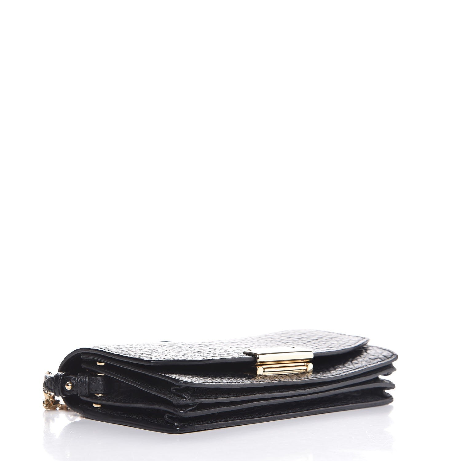 Burberry Signature Grain Small Madison Chain Clutch Black 4 of 6