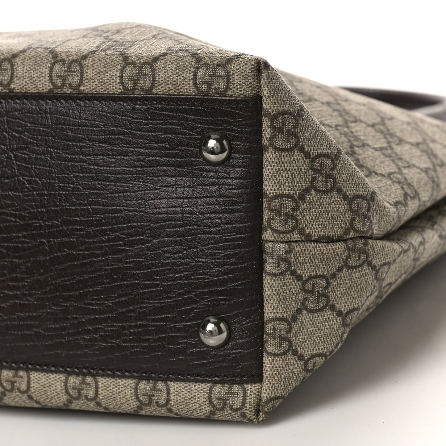 GG Plus Monogram Small Vertical Tote Dark Brown