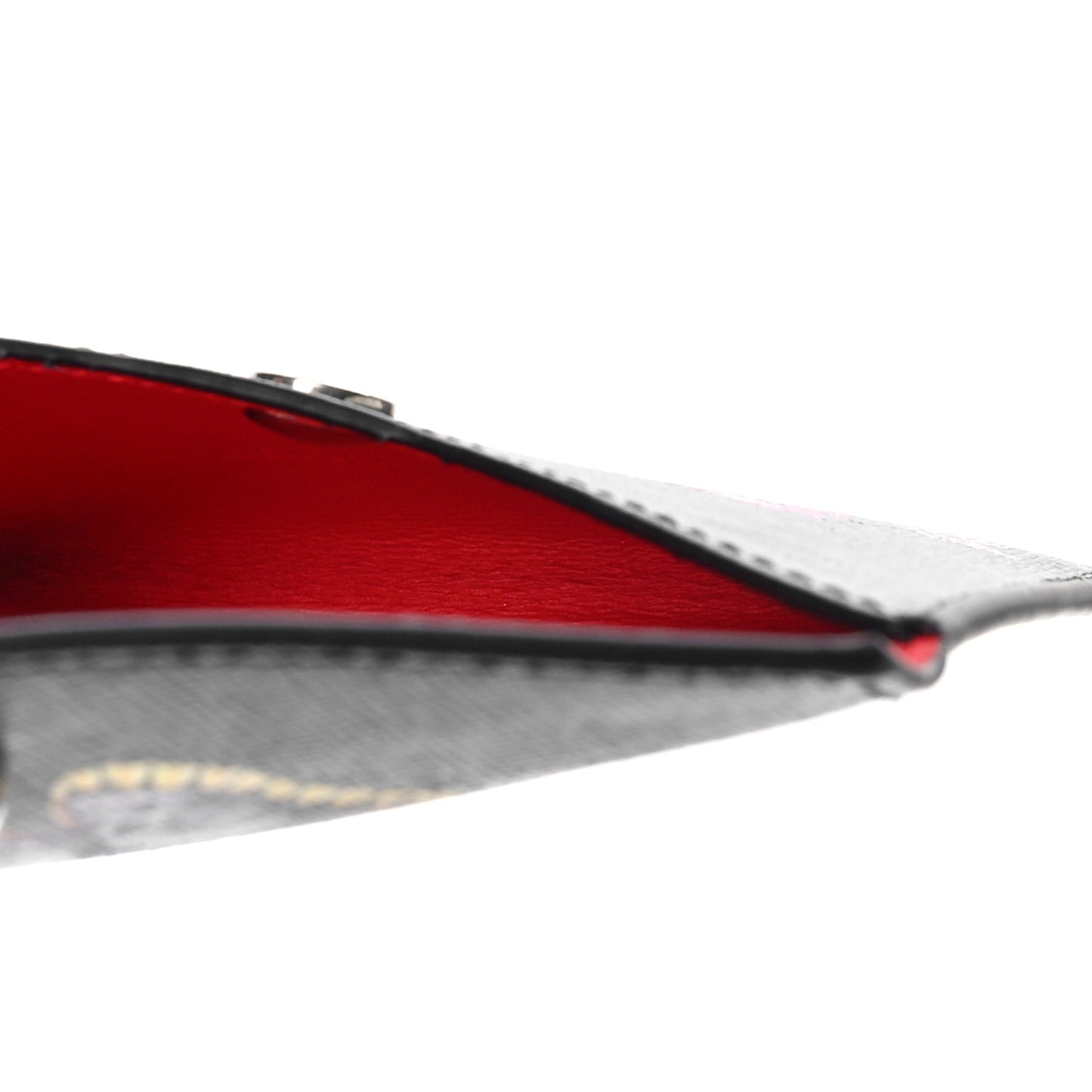 Calfskin Insect Envelope Card Holder Black Multicolor