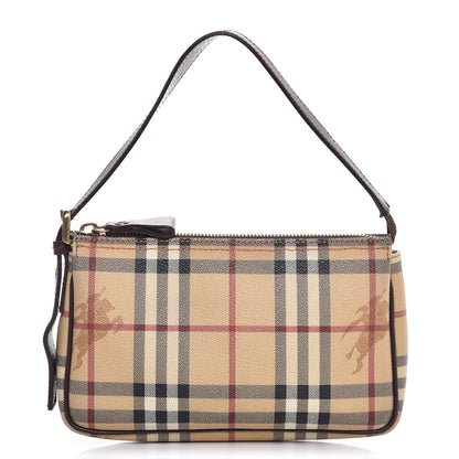 Burberry Haymarket Check Pochette Chocolate 1 of 7