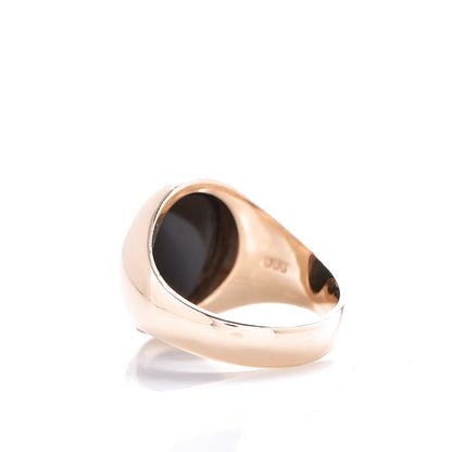Tiffany 14K Yellow Gold Onyx Signet Ring 3 of 5