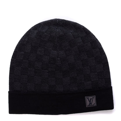 Louis Vuitton Wool Petit Damier Hat NM Graphite 1 of 4