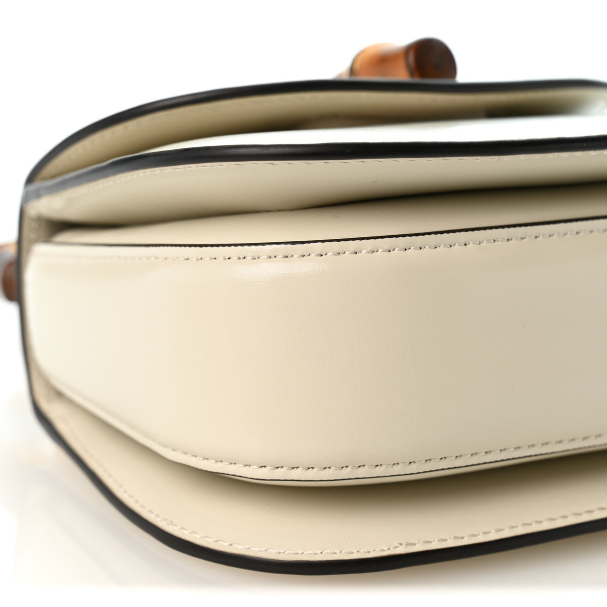 Boarded Dyana Lux Calfskin Web Mini Bamboo 1947 Top Handle Bag Mystic White