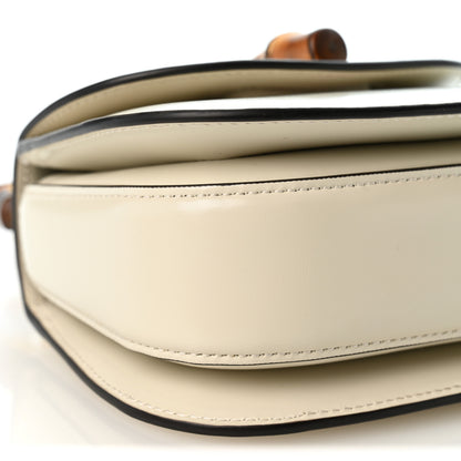 Gucci Boarded Dyana Lux Calfskin Web Mini Bamboo 1947 Top Handle Bag Mystic White 9 of 12