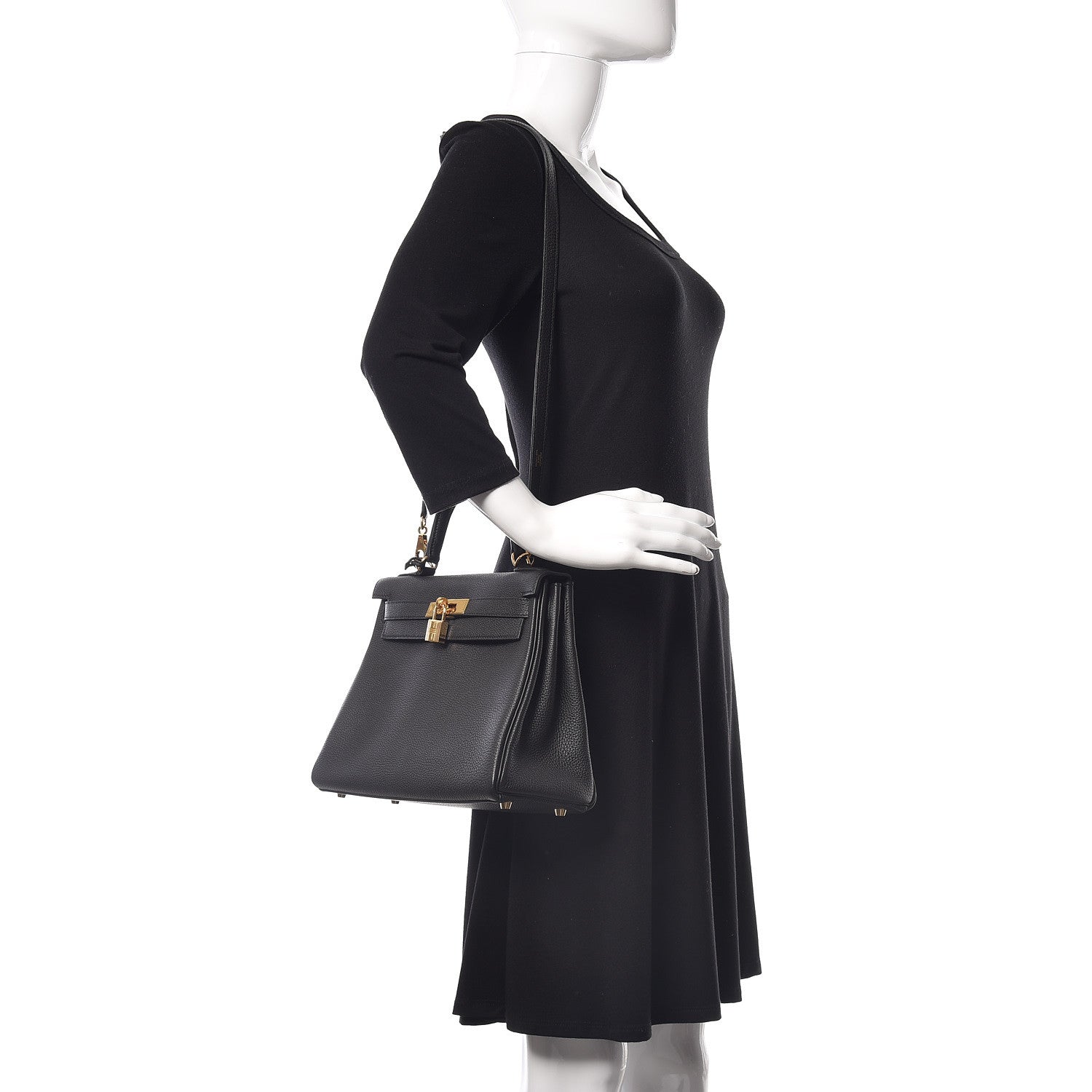 Hermes Togo Kelly Retourne 28 Black 2 of 43