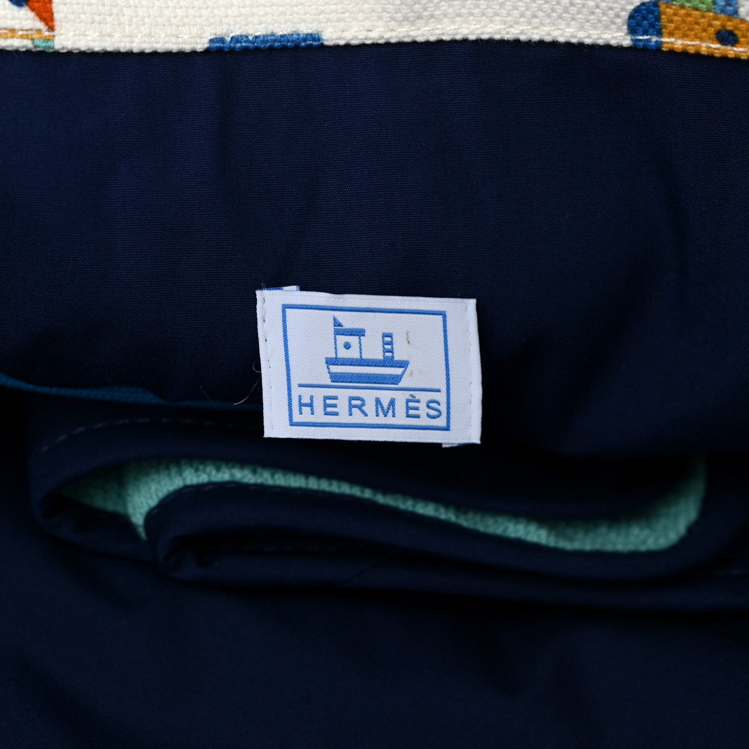 Hermes Cotton Canvas Petit Chalutier Nappy Bag Azur 7 of 10
