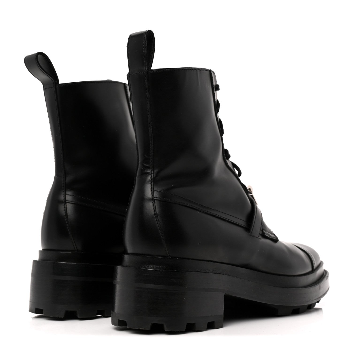 Hermes Glossed Calfskin Funk Ankle Boots 38.5 Black 5 of 9