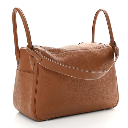 Hermes Taurillon Clemence Lindy 30 Gold 3 of 9