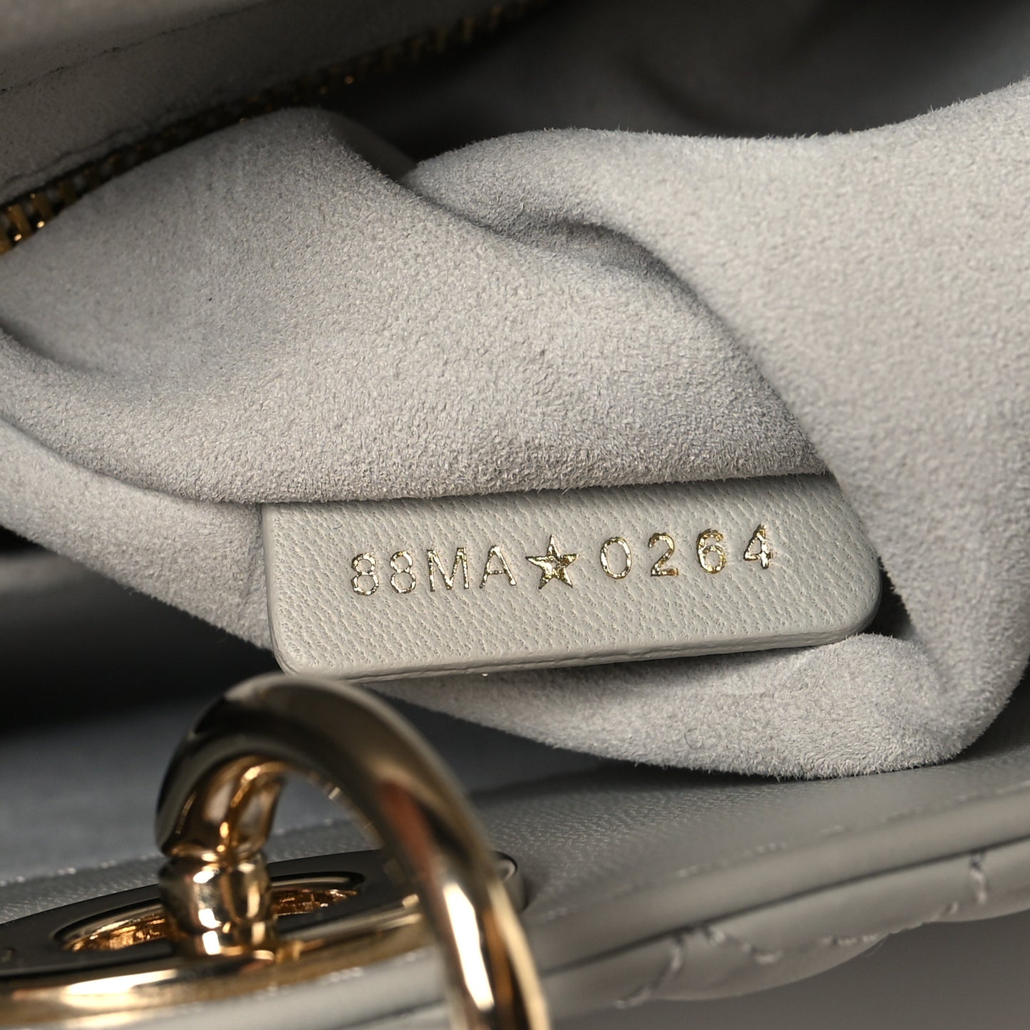 Lambskin Cannage Medium Lady Dior Grey
