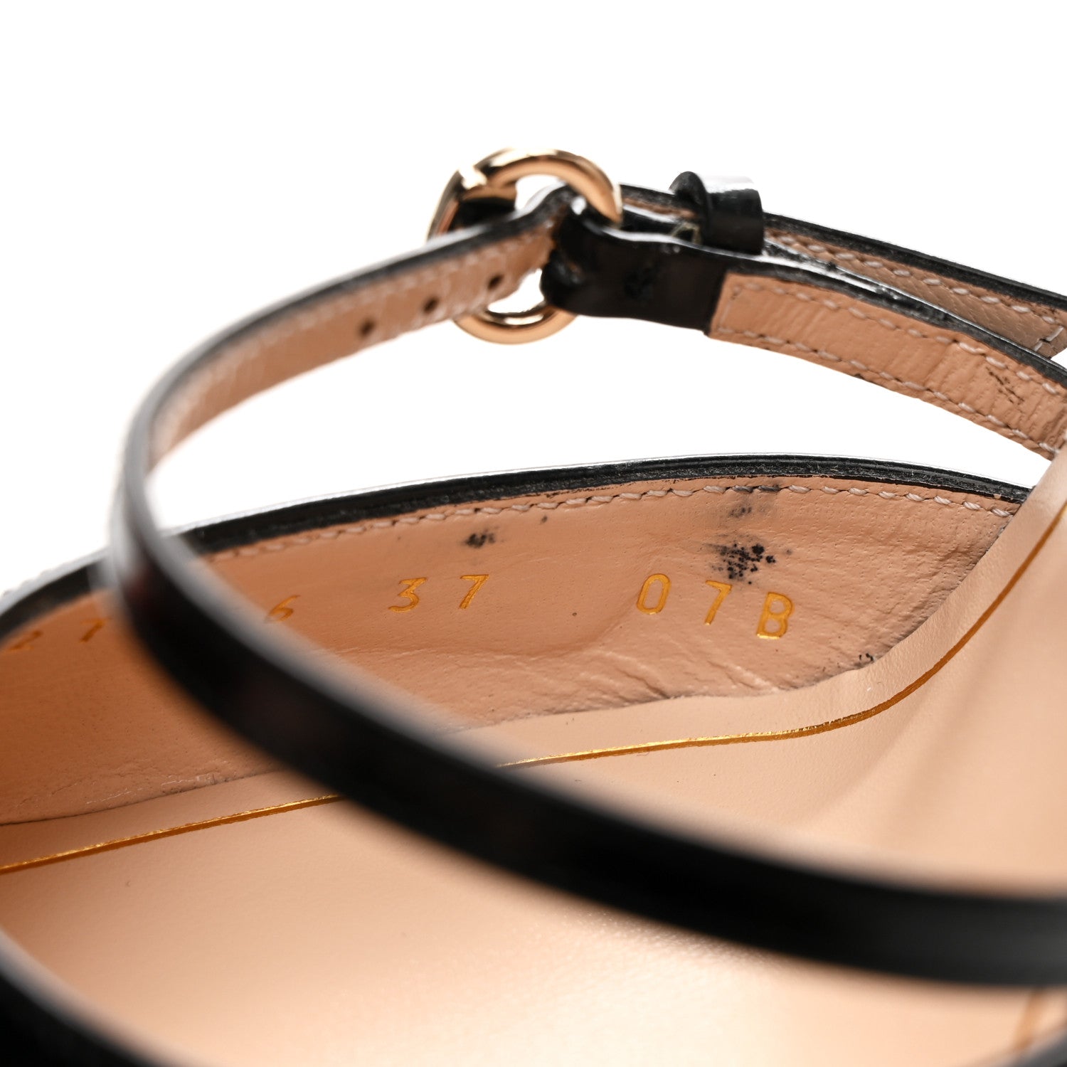 Gucci Regent Calfskin Wedge Mules 37 Black 10 of 11