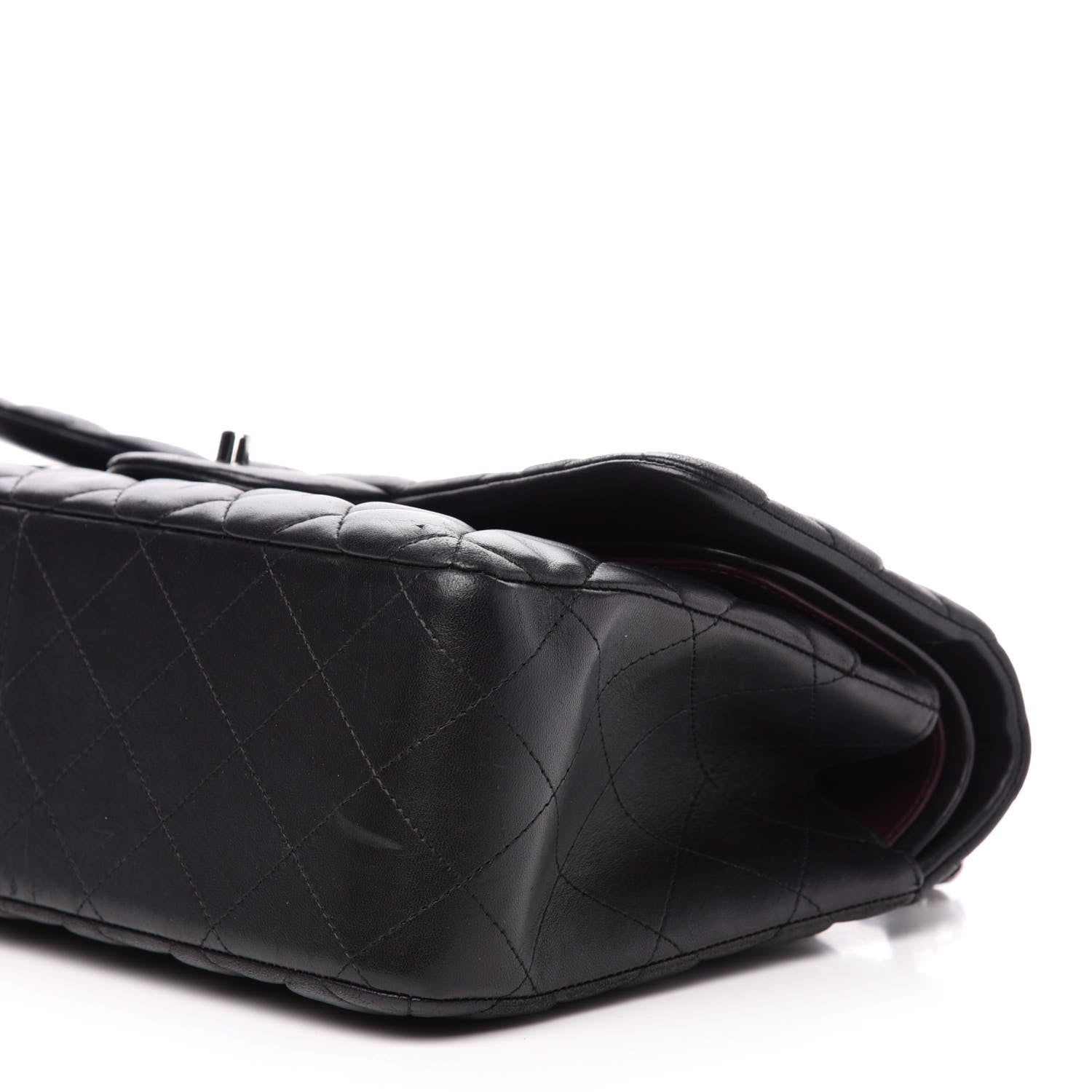 Chanel Lambskin Quilted Jumbo Double Flap Black 12 of 14