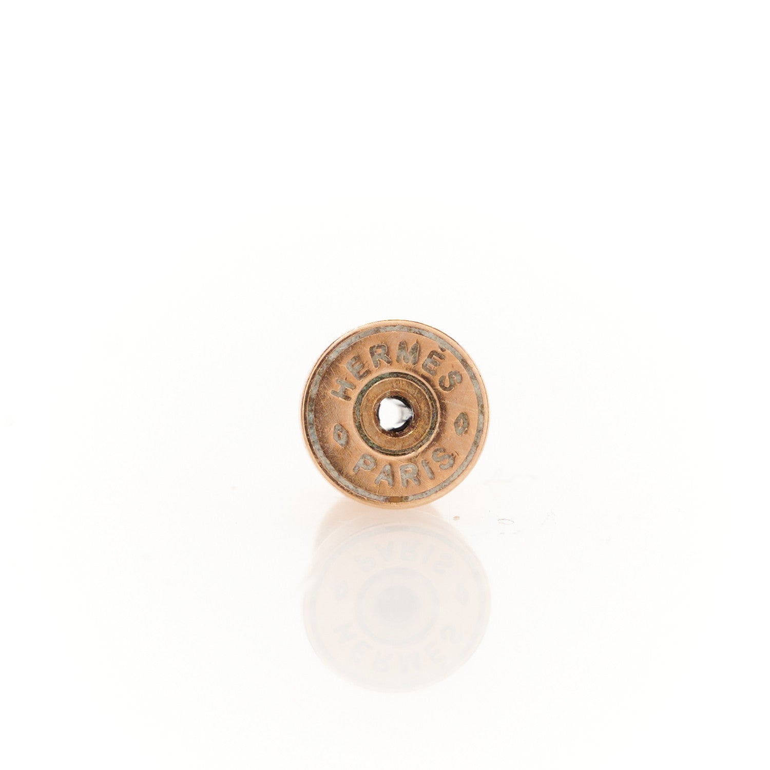 Hermes Rose Gold Lacquered Mini Pop H Earrings Marron Glace 4 of 5