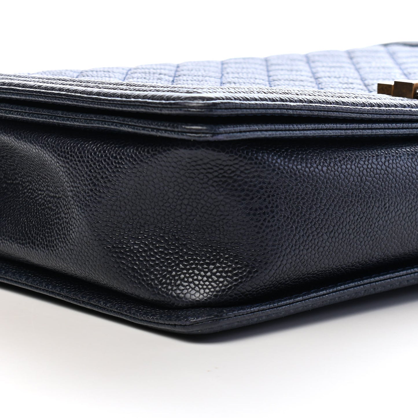 Caviar Quilted Large Boy Flap Blue