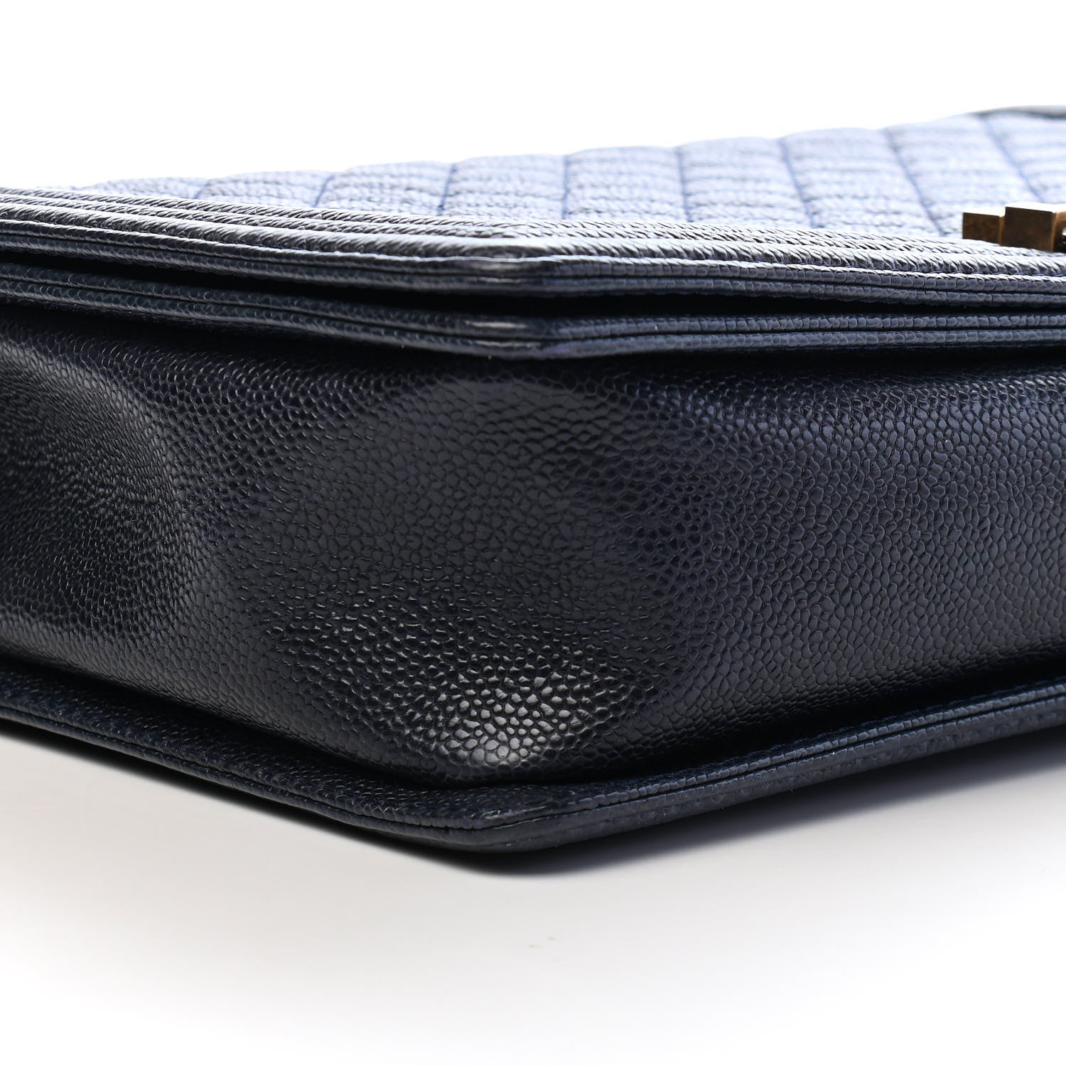 Chanel Caviar Quilted Large Boy Flap Blue 8 of 10