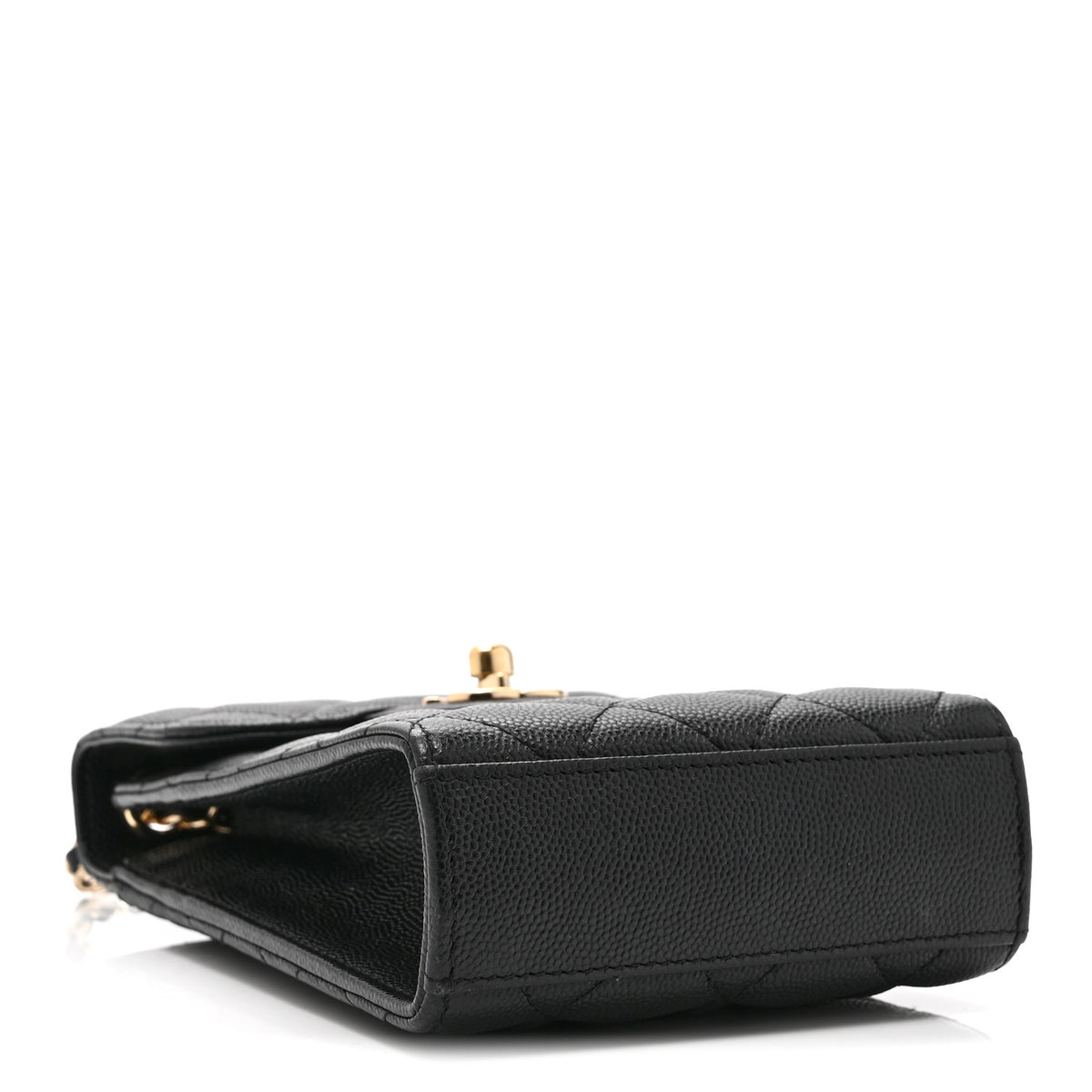 Caviar Quilted Classic Phone Holder Black