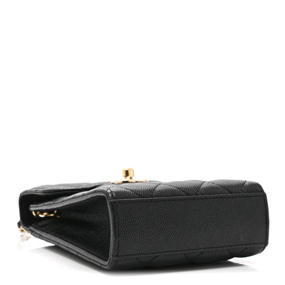 Chanel Caviar Quilted Classic Phone Holder Black 4 of 11