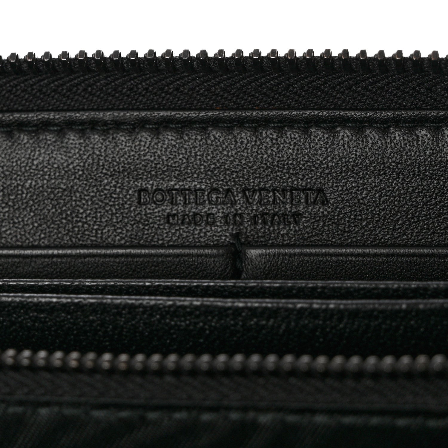 Bottega Veneta Nappa Intrecciato Zip Around Wallet Black 6 of 8