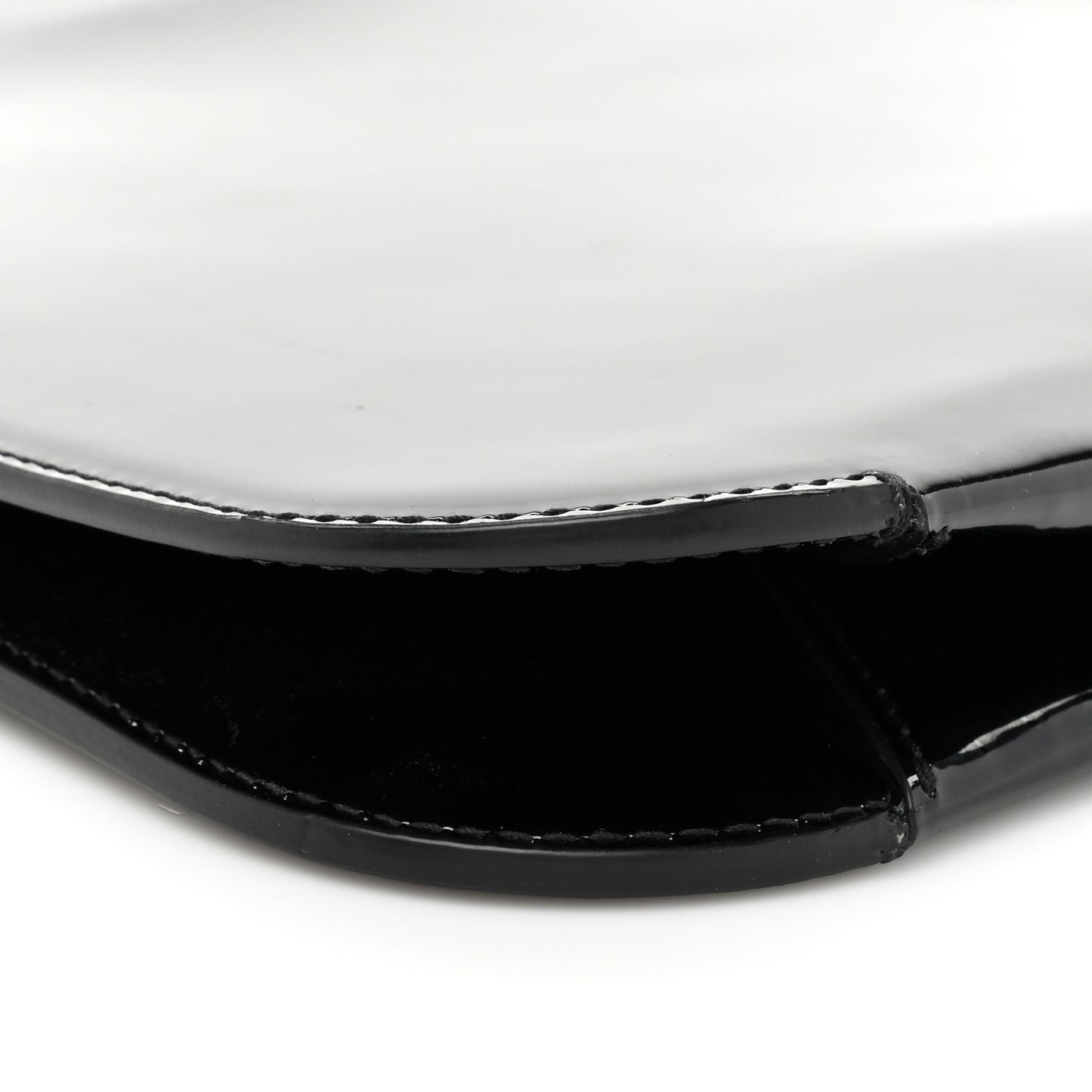 Patent Calfskin Sadie Shoulder Bag Black
