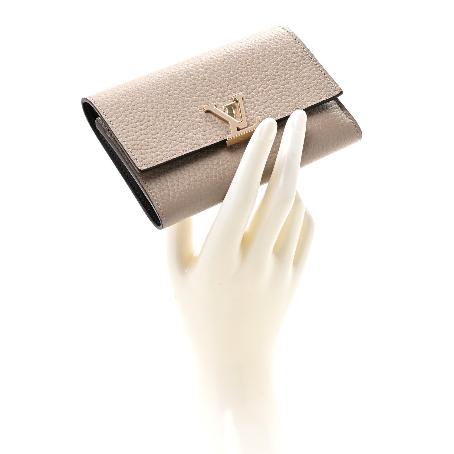 Louis Vuitton Taurillon Capucines Compact Wallet Galet 2 of 7