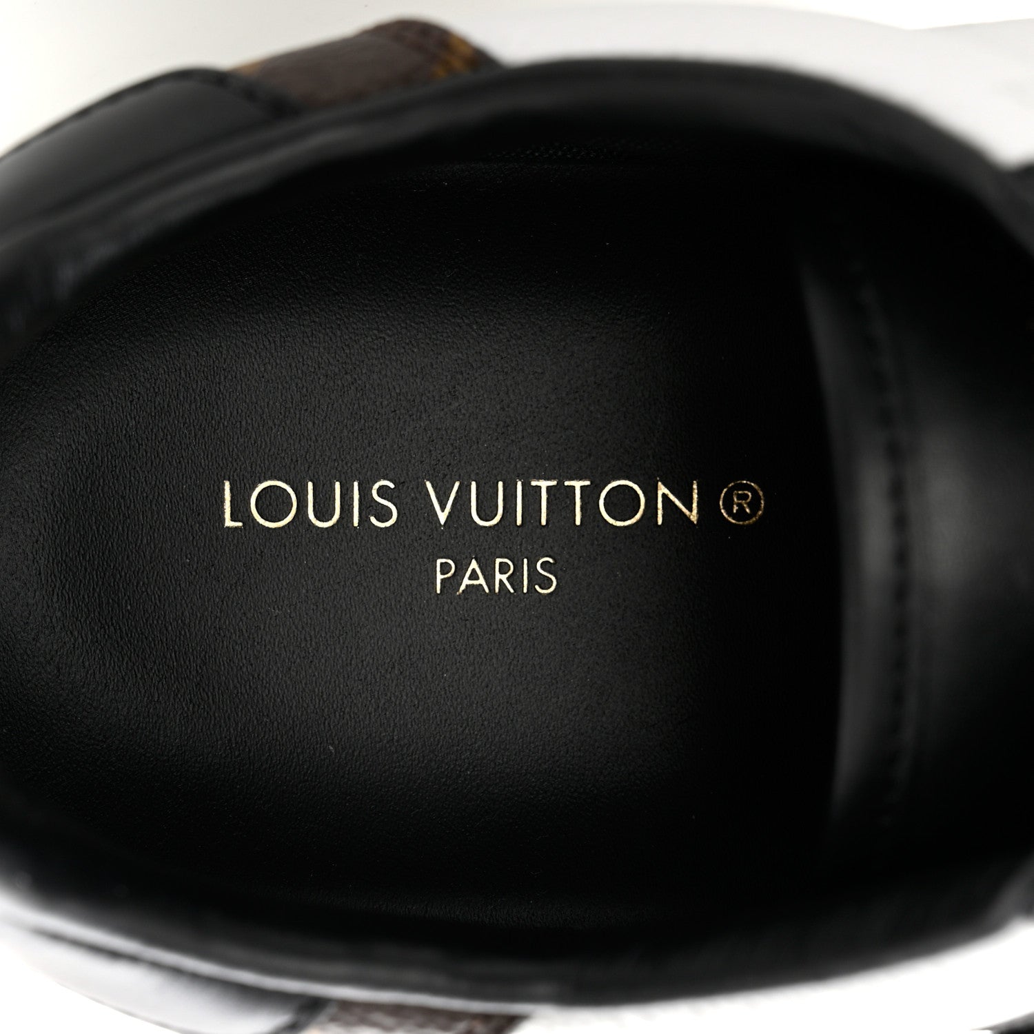 Louis Vuitton Calfskin Monogram Mens Rivoli Sneakers 9 White Black 7 of 8
