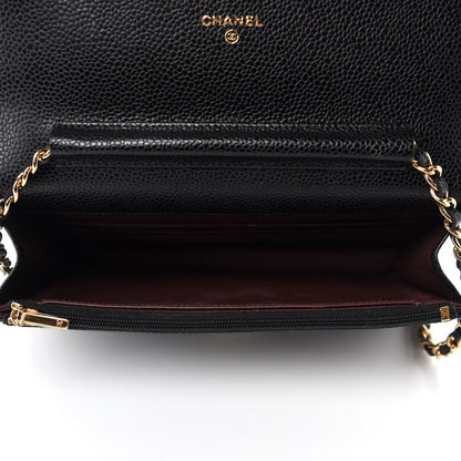 Chanel Caviar Quilted Wallet On Chain WOC Black 5 of 13