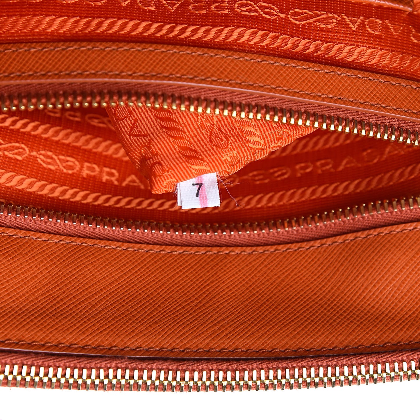 Saffiano Medium Galleria Double Zip Tote Papaya