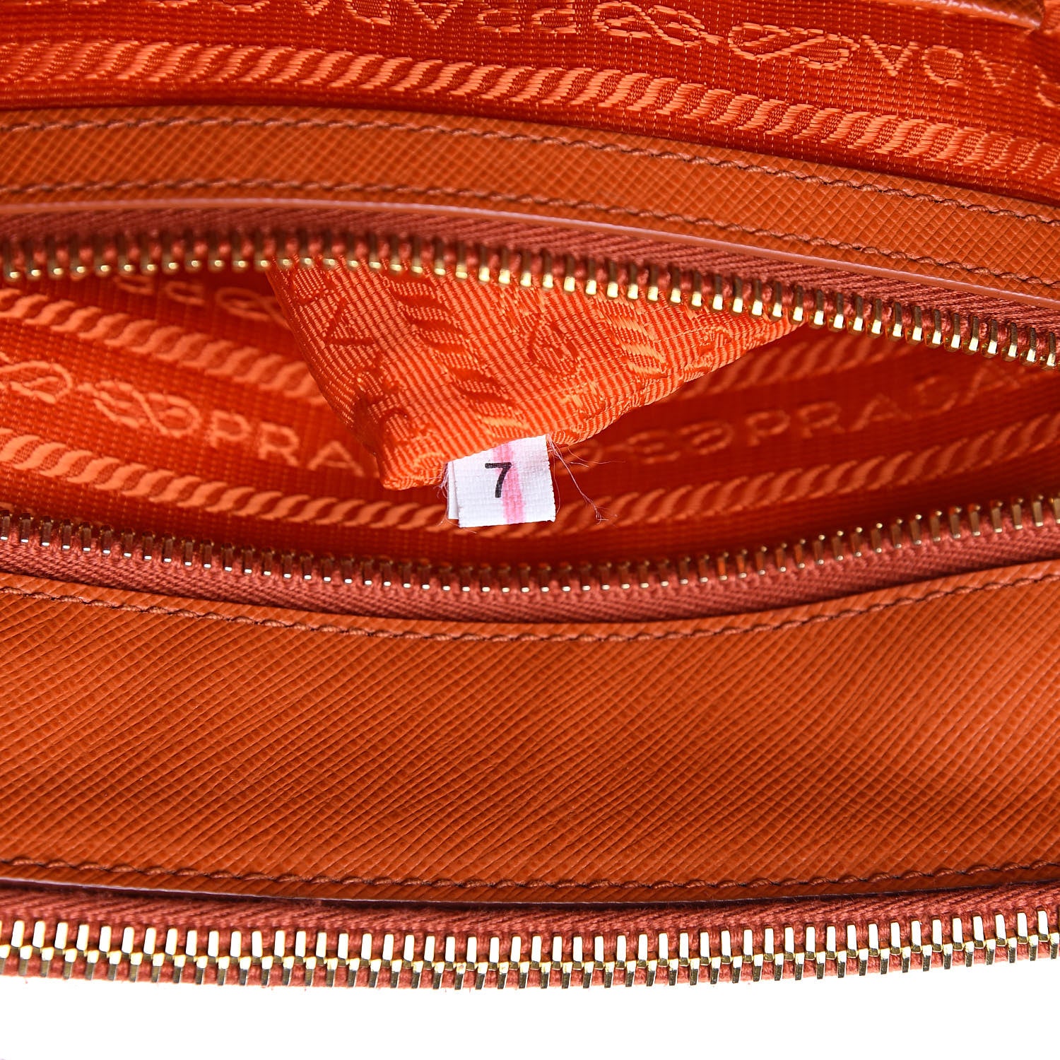 Prada Saffiano Medium Galleria Double Zip Tote Papaya 7 of 15