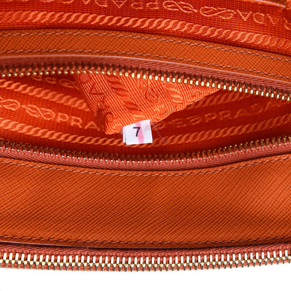Prada Saffiano Medium Galleria Double Zip Tote Papaya 7 of 15