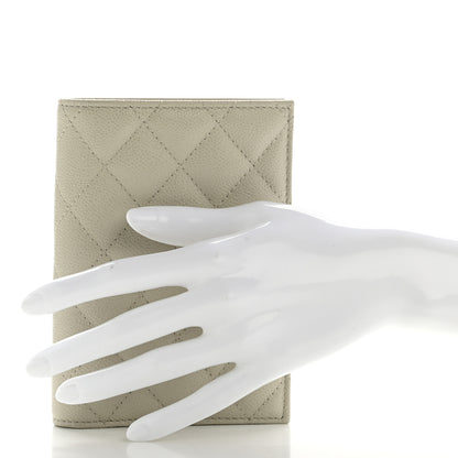 Chanel Caviar Quilted Passport Holder Light Grey 2 of 8