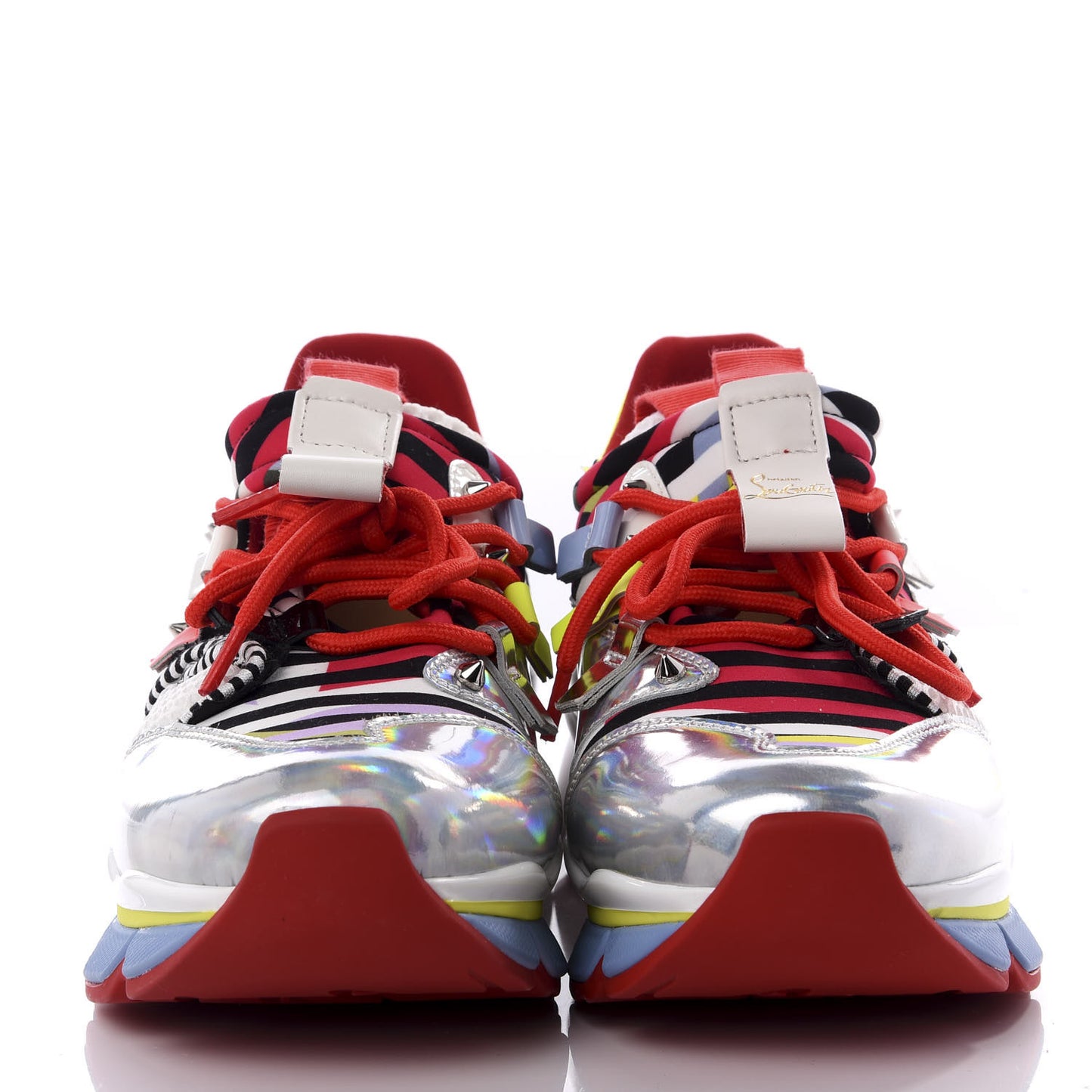 Neoprene Specchio Laser Donna Red Runner Spike Flat Sneaker 36.5 Multicolor