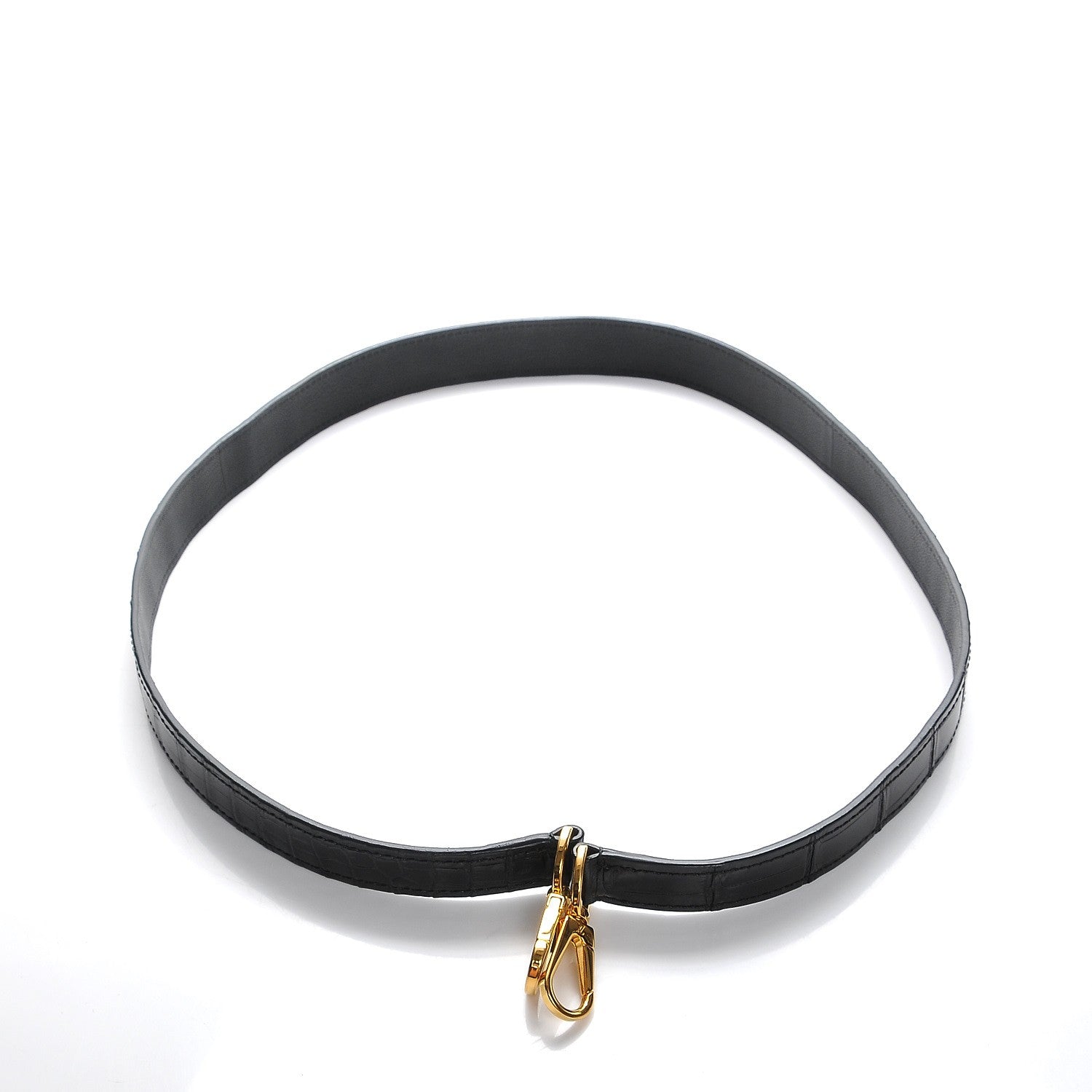 Louis Vuitton Alligator Vivienne Shoulder Strap Black 4 of 4