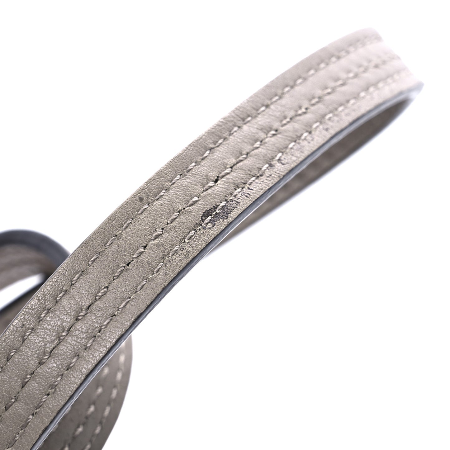 Calfskin Suede Small Nile Bracelet Bag Motty Grey
