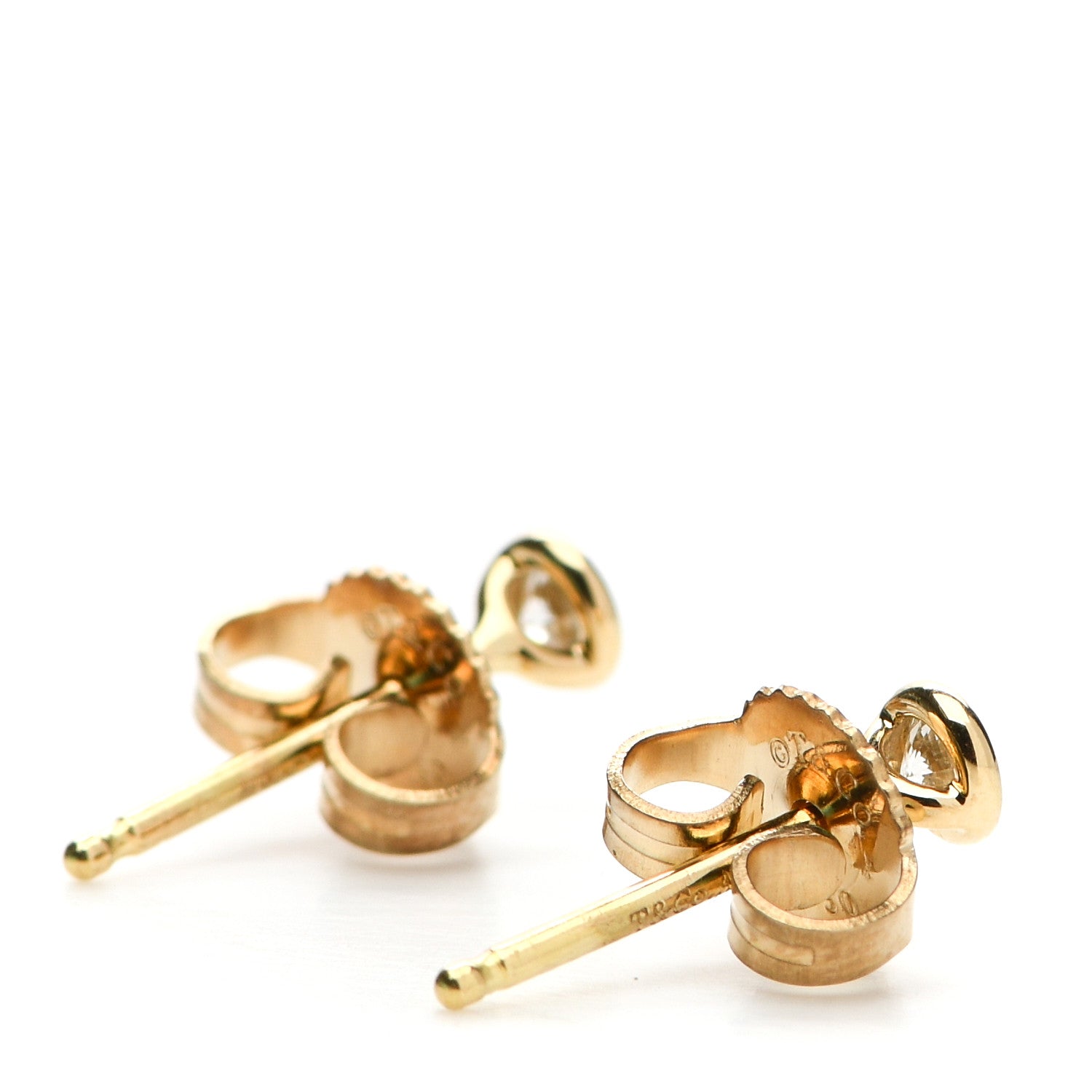 Tiffany 18K Yellow Gold Diamond .16ctw Elsa Peretti Diamonds By The Yard Earrings 3 of 5