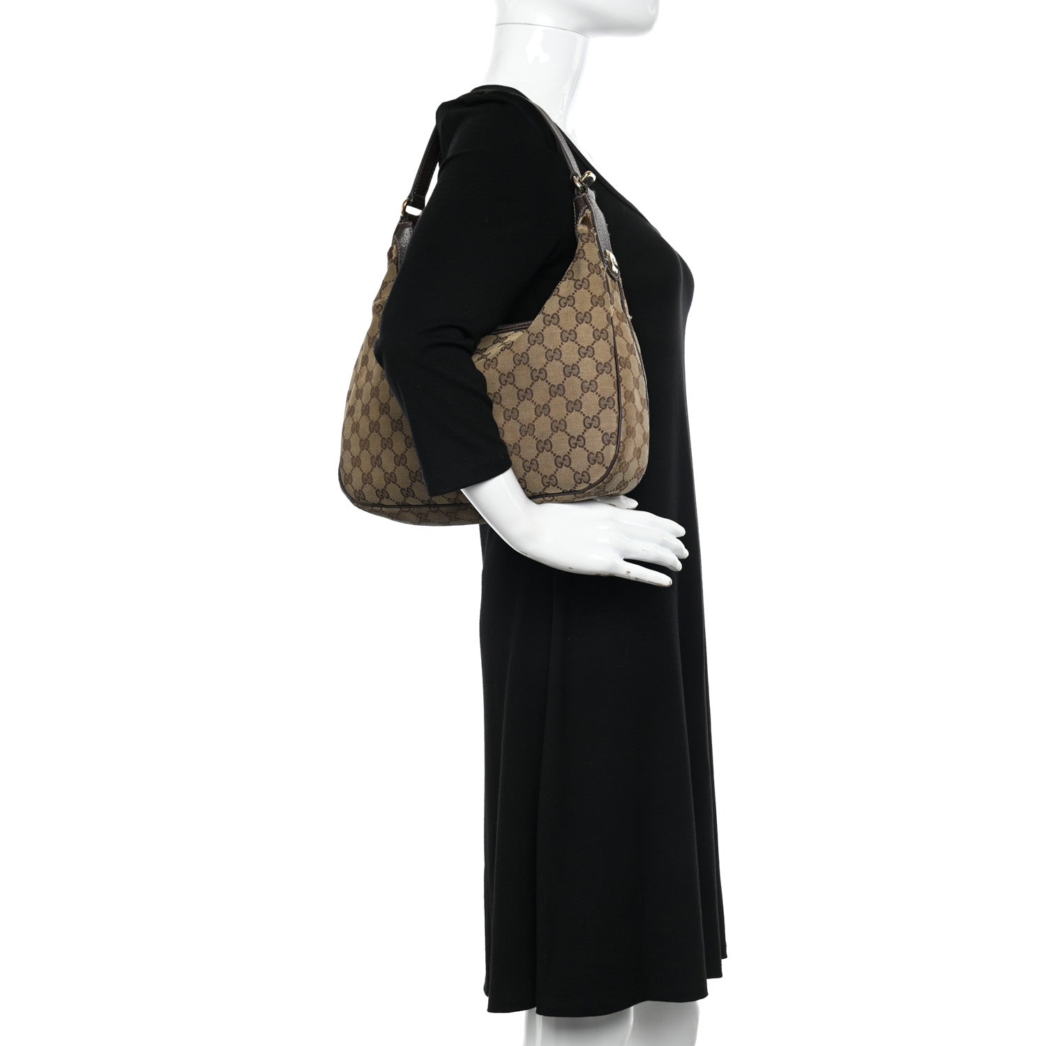 Gucci GG Monogram Medium Charmy Hobo Dark Brown 2 of 21