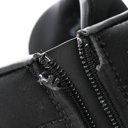 Prada Spazzolato Re-Nylon Metal Triangle Logo 110mm Ankle Boots 40 Black 9 of 14