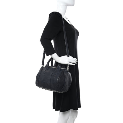 Alexander Wang Pebbled Lambskin Rockie Navy Rhodium Hardware 2 of 11