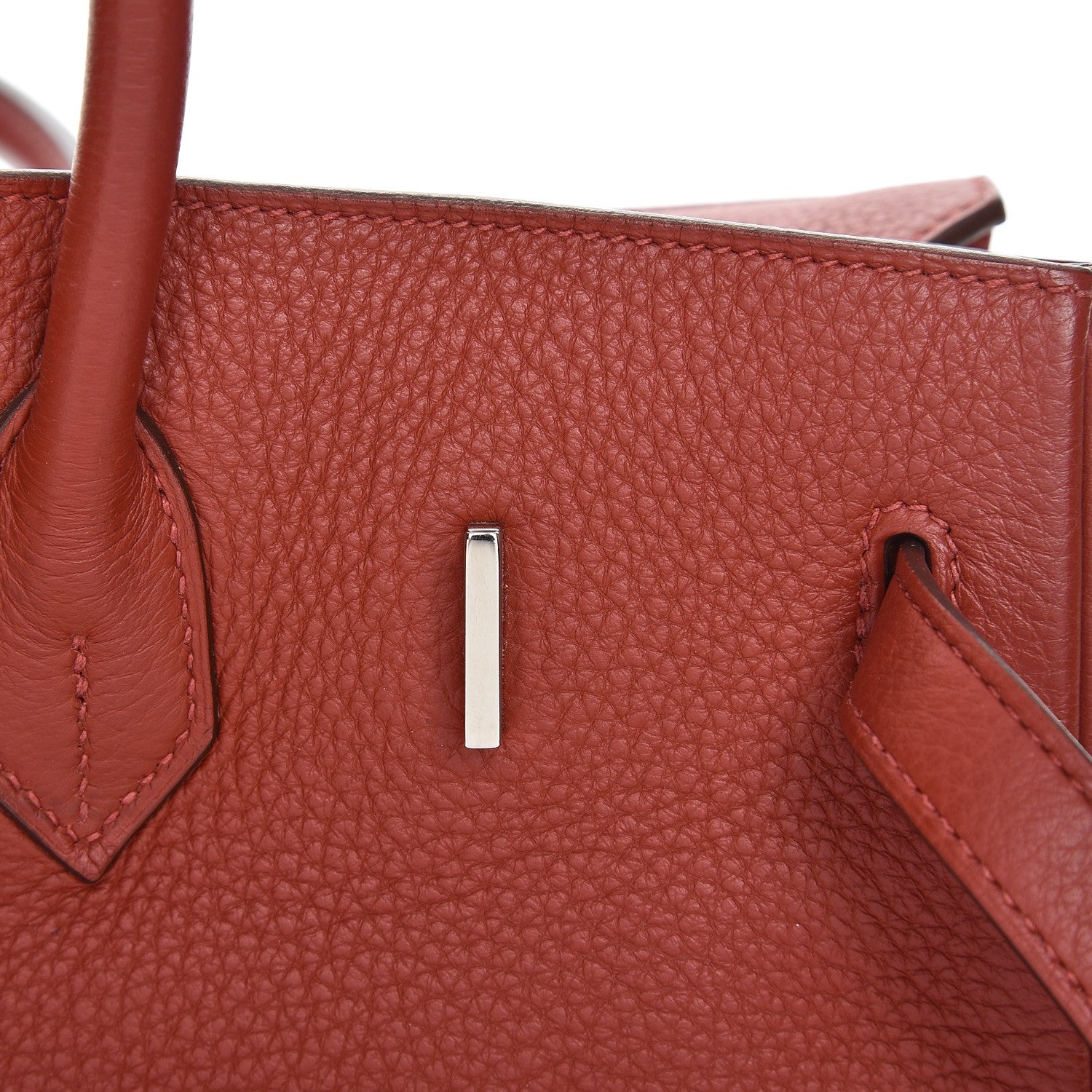 Hermes Taurillon Clemence Birkin 35 Rouge Venetian 27 of 36
