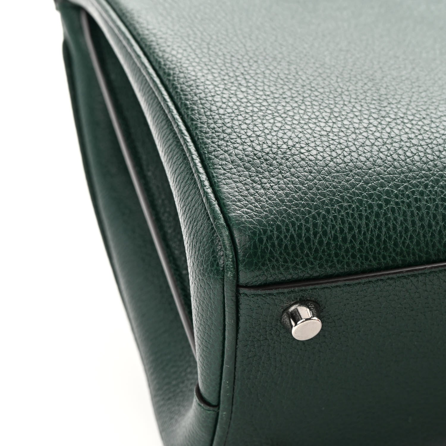 Gucci Grainy Calfskin Small Zumi Top Handle Bag Vintage Green 13 of 22
