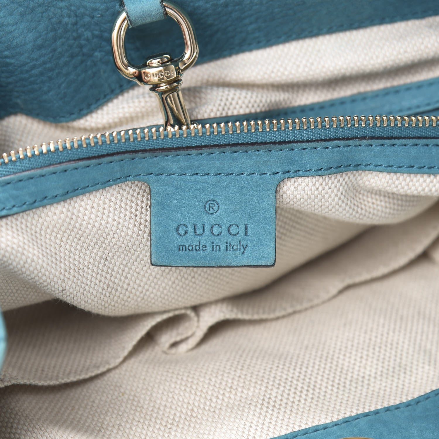 Gucci Vitello Range Medium Soho Chain Shoulder Bag Deep Cobalt 6 of 19